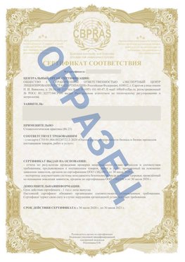 Образец Сертификат СТО 01.064.00220722.2-2020 Куйбышев Сертификат СТО 01.064.00220722.2-2020 